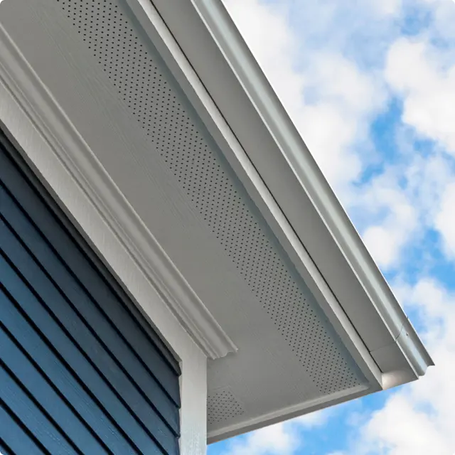 Hardie Soffit Panel installed on home eaves